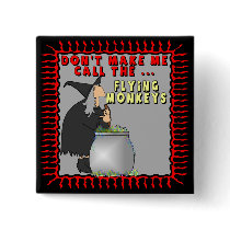 Flying Monkeys Buttons by halloween_tshirts Flying Monkeys Buttons