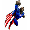 Flying Obama - Ladies' Fitted t-shirts by politicals Flying Obama - Ladies' Fitted t-shirts