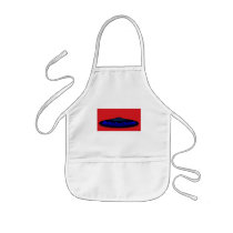Flying Objects R. & D. in Chrome BLUE and Magenta Apron
