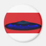 Flying Objects R. & D. in Chrome BLUE and Magenta Magnets