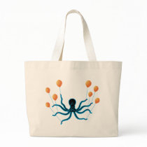 Flying Octopus Canvas Bags