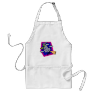 flying old witch adult apron