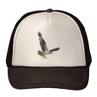 Flying Osprey & Fish Wildlife Photography Trucker Hats