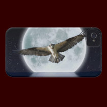 Flying Osprey & Full Moon Wildlife Fantasy Art casemate cases