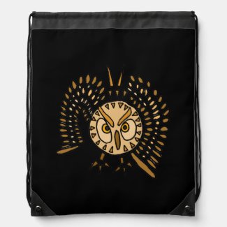 Flying Owl Art Abstract Backpack