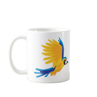 flying parrot mugs by doonidesignsanimals