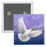 Flying Peace Dove buttons