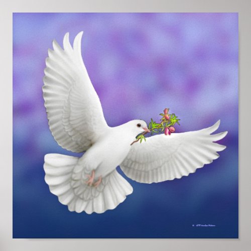 Flying Peace Dove Print print