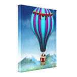 Flying Pig - Balloon - Up up and Away Canvas Print