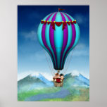 Flying Pig - Balloon - Up up and Away Print