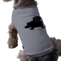 Flying Pig - Black Pet Tee Shirt