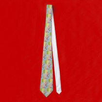 Flying Pig Collage Tie