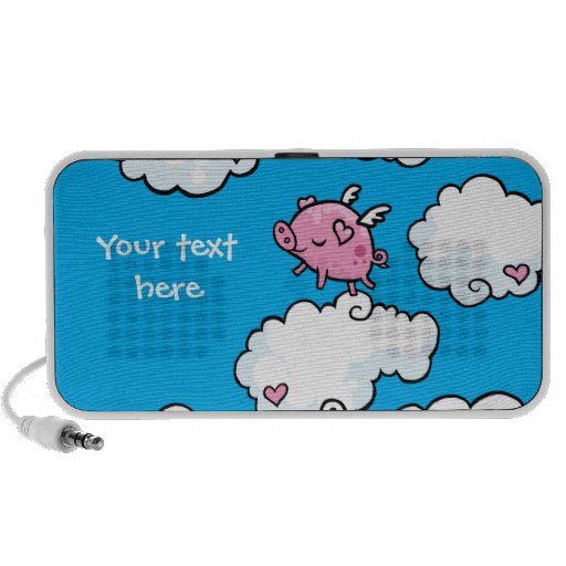 Flying pig dances on clouds speakers