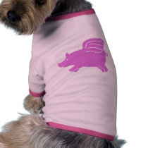 Flying Pig Dog Shirt Pink pet clothing by magarmor Flying Pig Dog Shirt Pink pet clothing