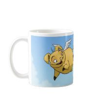 Flying Pig in Clouds Mug