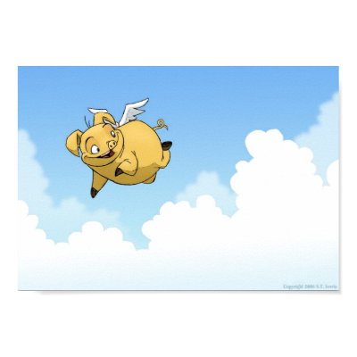 Flying Pig in the Clouds Posters by stlewis75