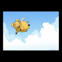 Flying Pig in the Clouds posters by stlewis75 Flying Pig in the Clouds posters