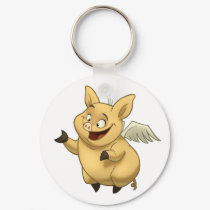 Flying Pig Keychain by stlewis75 Flying Pig Keychain