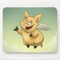 Flying Pig Mousepad by stlewis75 Flying Pig Mousepad