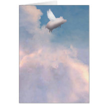 flying pig note cards