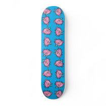 Flying Pig Pattern Skateboard