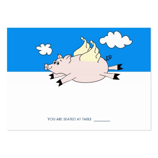 Flying Pig Place Cards Business Card (front side)