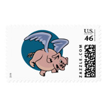 Flying Pig postage by alternateworlds Flying Pig postage