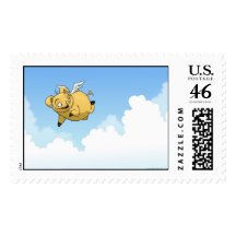Flying Pig Postage Stamps