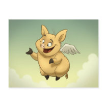 Flying Pig Postcard by stlewis75 Flying Pig Postcard