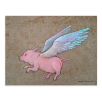 flying pig postcards