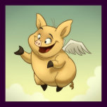Flying Pig Poster