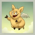 Flying Pig Poster