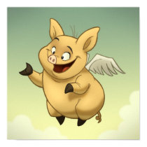 Flying Pig Poster posters by stlewis75 Flying Pig Poster posters
