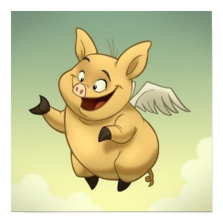 Flying Pig Poster print