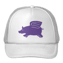Flying Pig  -  Purple Mesh Hats
