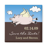 Flying Pig Save the Date Magnet