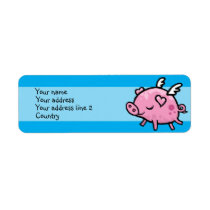 Flying Pig Slim Address label labels