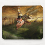 Flying Pig - Steampunk - The flying swine Mouse Pads