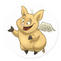 Flying Pig Stickers by stlewis75 Flying Pig Stickers