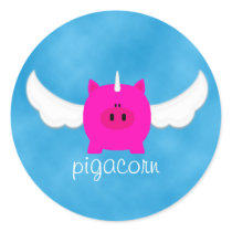 Flying Pigacorn stickers by jolly_asparagus Flying Pigacorn stickers
