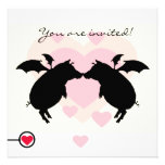 Flying piggies invitations