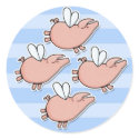 flying piggies stickers