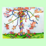 Flying Pigs Around the Maypole postcards