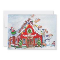 Flying Pigs Decorate for Christmas Invitations