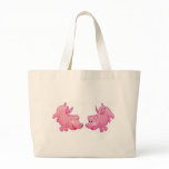 Flying pigs in love! canvas bags
