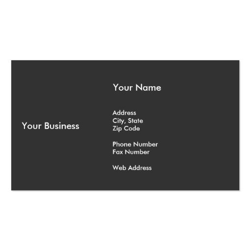 Flying Piston Hot Rod Business Card Template (back side)