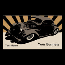 Flying Piston Hot Rod business cards