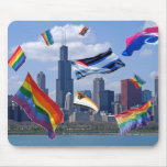 Flying Pride Over Chicago Mouse Pad