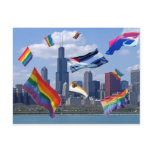 Flying Pride Over Chicago Postcard