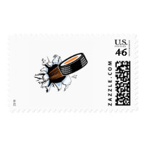 Flying Puck Postage Stamps